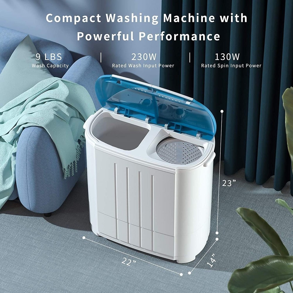 Auertech Portable Washing Machine, 14 Lbs Mini Washer and Spin Dryer Combo