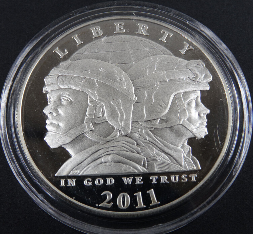 2011-P US Army Proof Silver Dollar US Mint Commemorative $1 Capsule Only