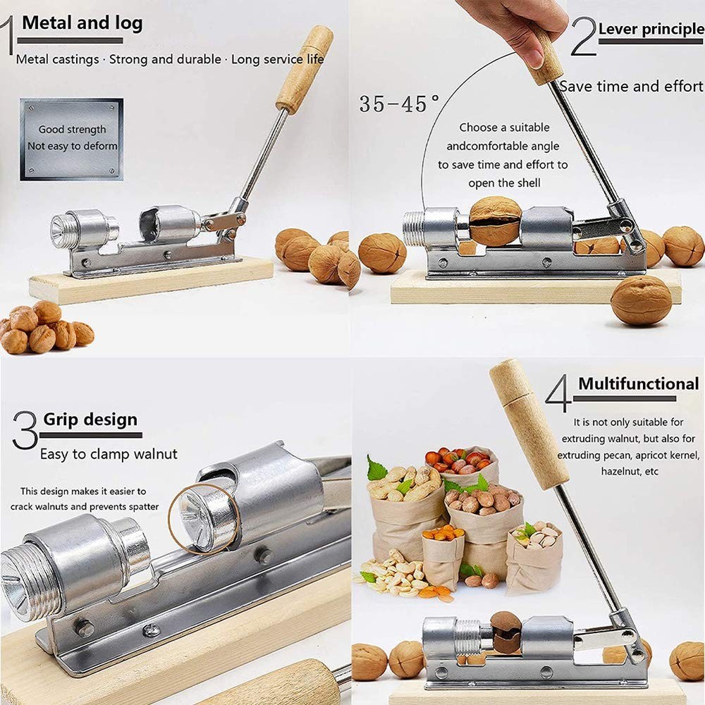 Nutcracker Heavy Duty Pecan Walnut Cracker Plier Opener Tool For Easy Cracking N