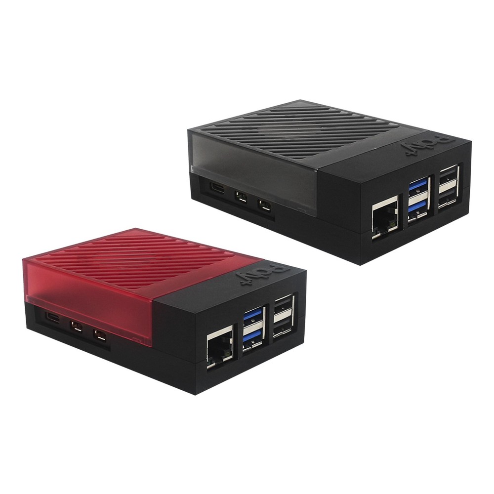 Raspberry Pi5 POLY5+ Case Argon Box Compatible with PWM Cooling Fan ABS Material