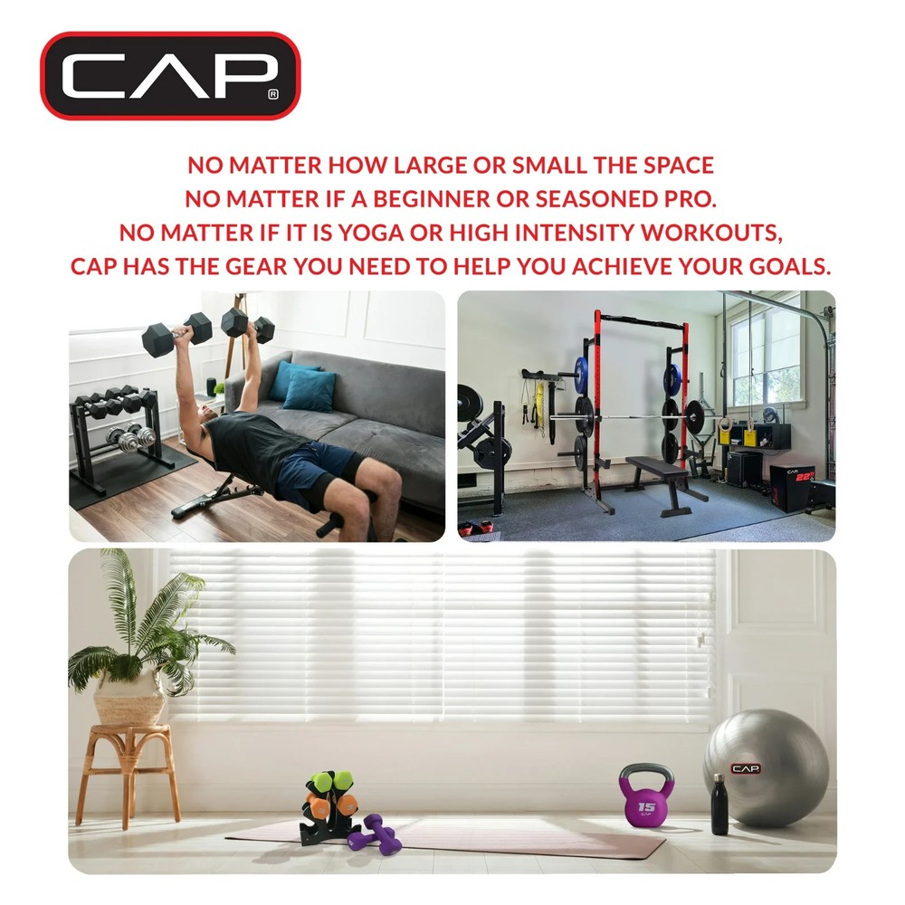 CAP, 10lb Neoprene Dumbbell, Red, Single