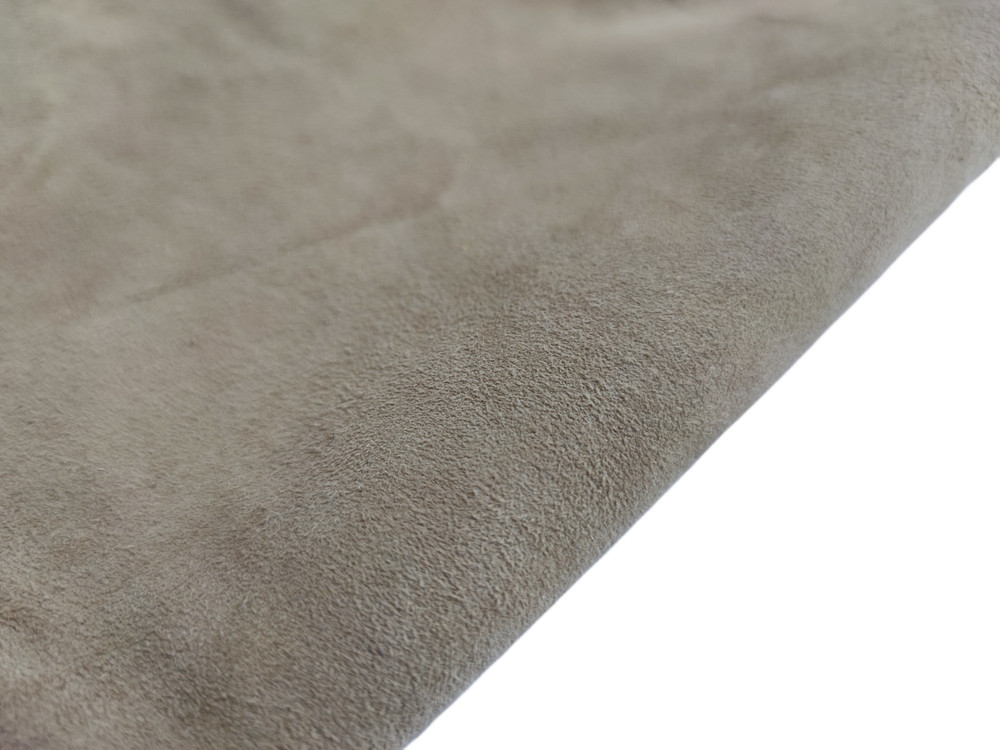 soft khaki suede goatskin leather lining hide