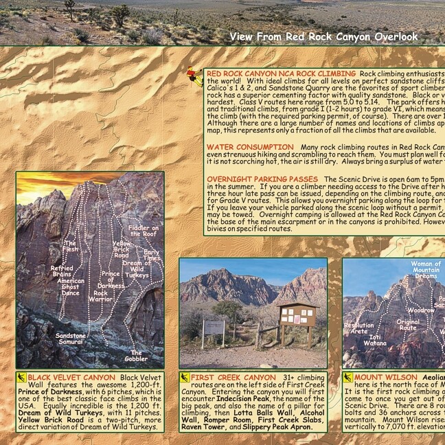 Red Rock Canyon Nevada Adventure Laminated Map