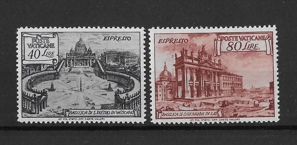 Vatican 1949 Airs SG.E149a-E150a Mint Cat£127