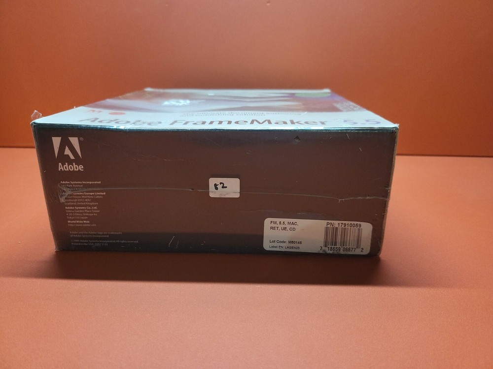 Rare Adobe FrameMaker 5.5 for Mac ~ Sealed ~ Not for Export w Bonus Sampler CD