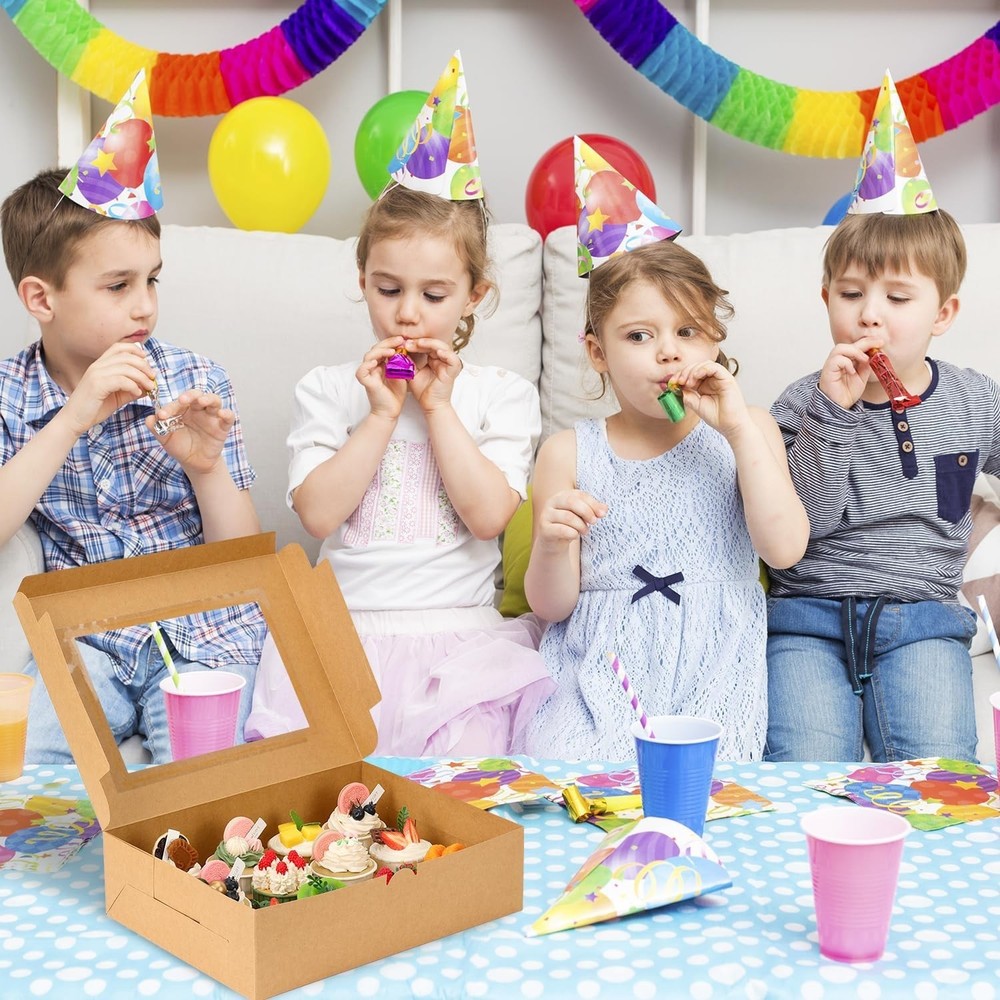 20 Sets Cupcake Boxes, 12 Count Cupcake Containers with Window, for Birthday ...