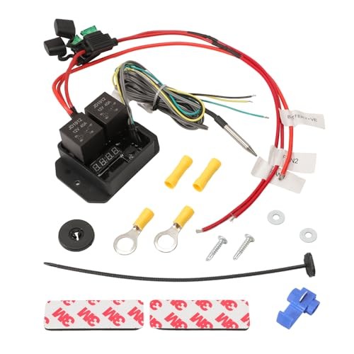 Digital Radiator Fans Controller Switch Kit with Adjustable Temperature Range