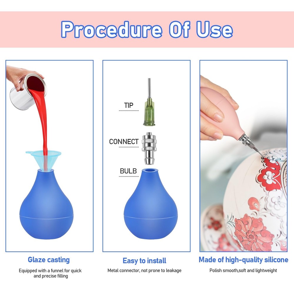 150 PCS Pottery Tools Supplies Ceramic Precision Applicator, Multicolor