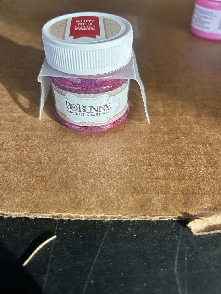 Bo Bunny 1.5oz Ruby Red Glitter Paste 2 Pack