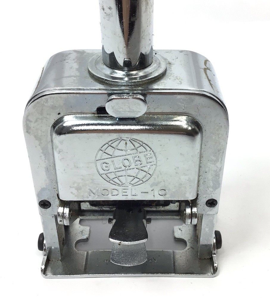 Vintage Globe Model 10 Sequential Numbering Stamper