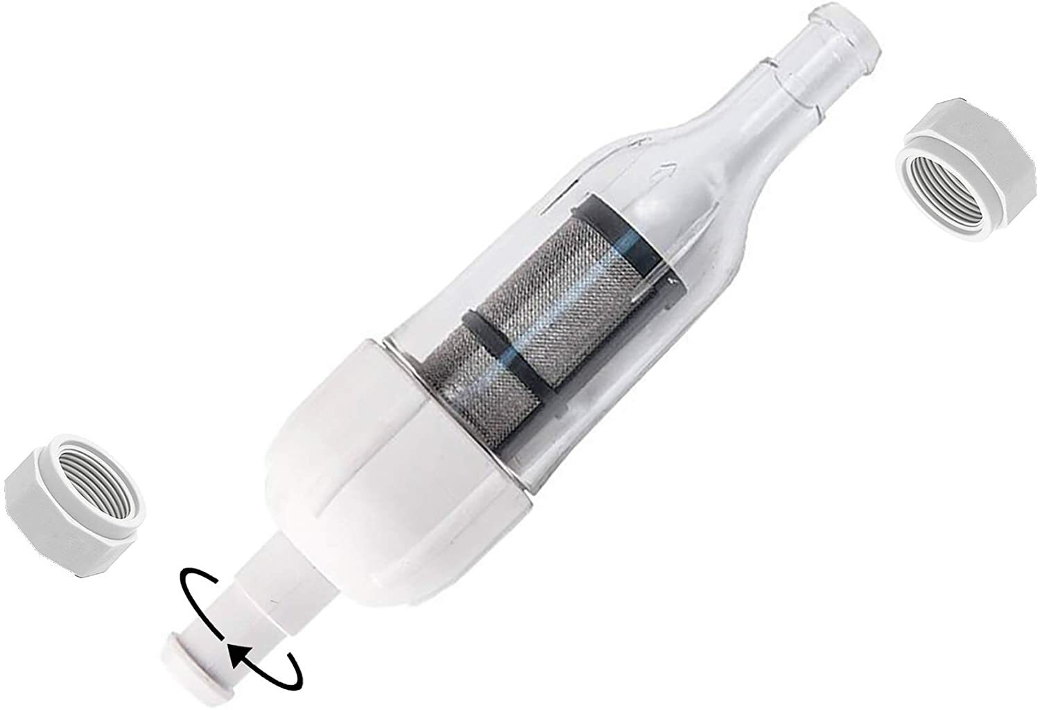 In-Line Filter Assembly 48-080 w/ 2 Nuts D15 For Polaris 280, 380 Pool Cleaner