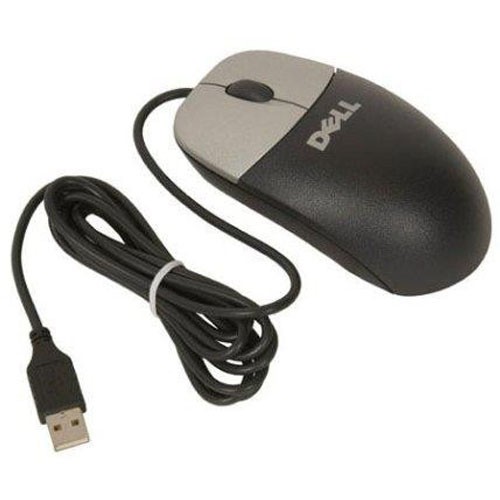Dell MS111 Wired USB Optical Mouse 2 Button 1000 DPI Scroll Wheel Black DJ301