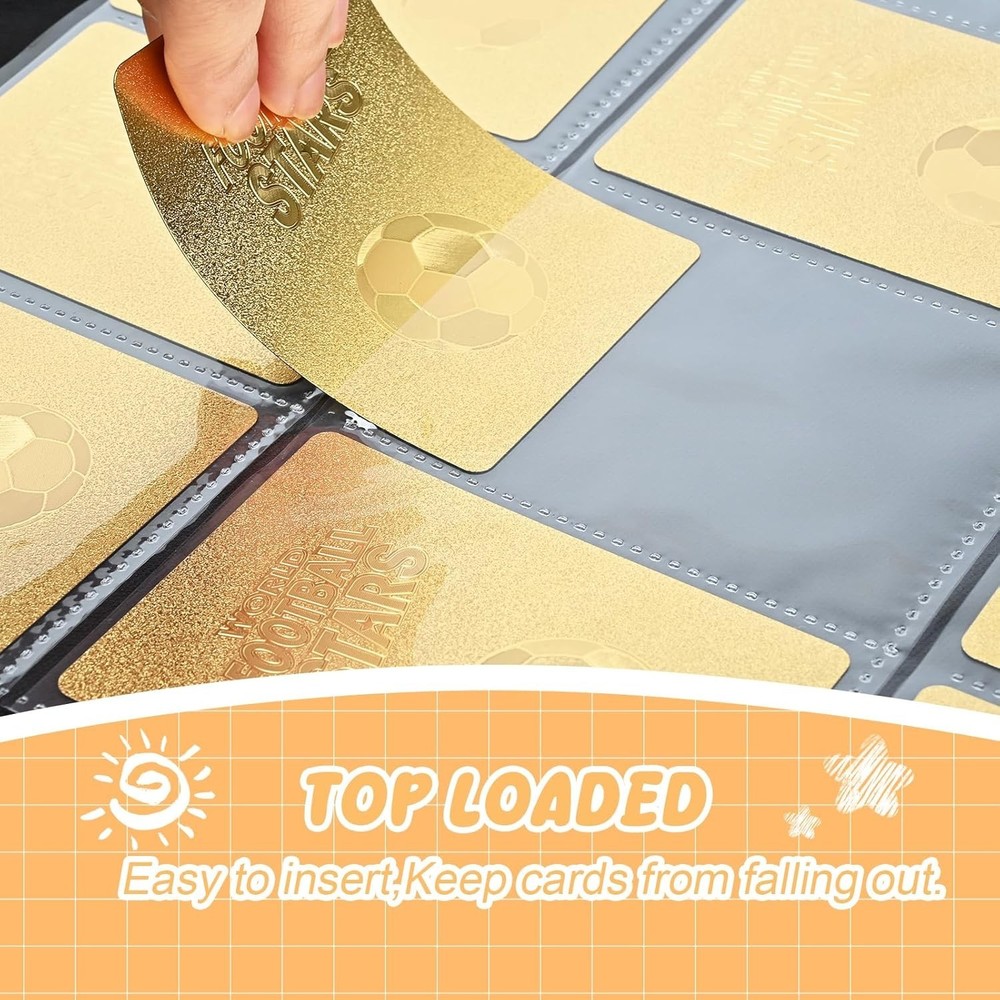 Premium Ringless Trading Card Binder - 900+ Capacity, 9 Side-Loading Pockets.