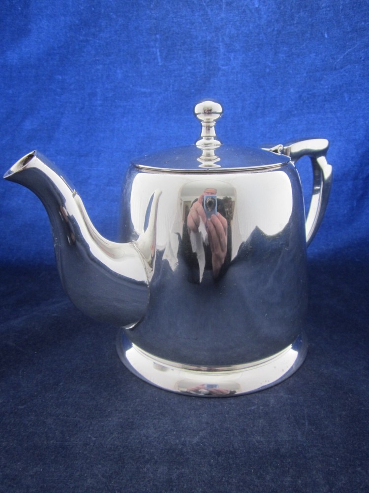Silverplate Teapot Heavy Unmarked