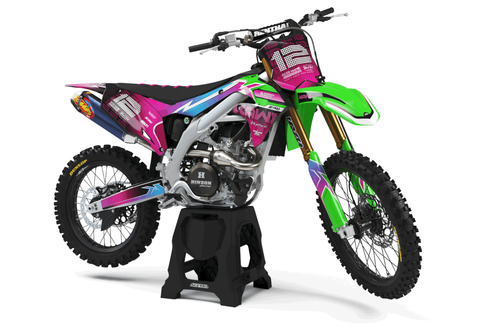 Fits Kawasaki KX450F (2019 20 21 22 2023) KX250F (2021 22 23 2024) graphic kits