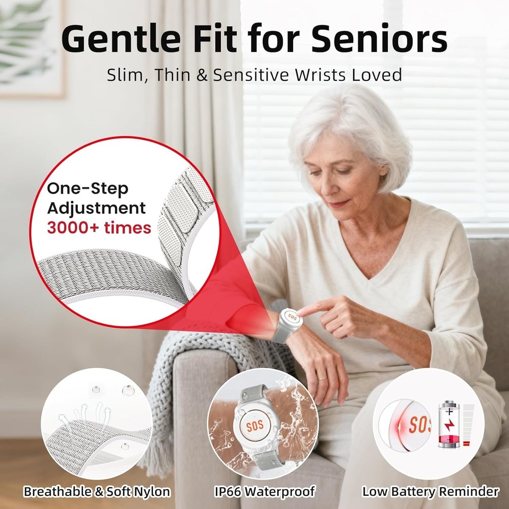 Wireless Emergency Call Button for Elderly - App-Enabled Alert System at Home