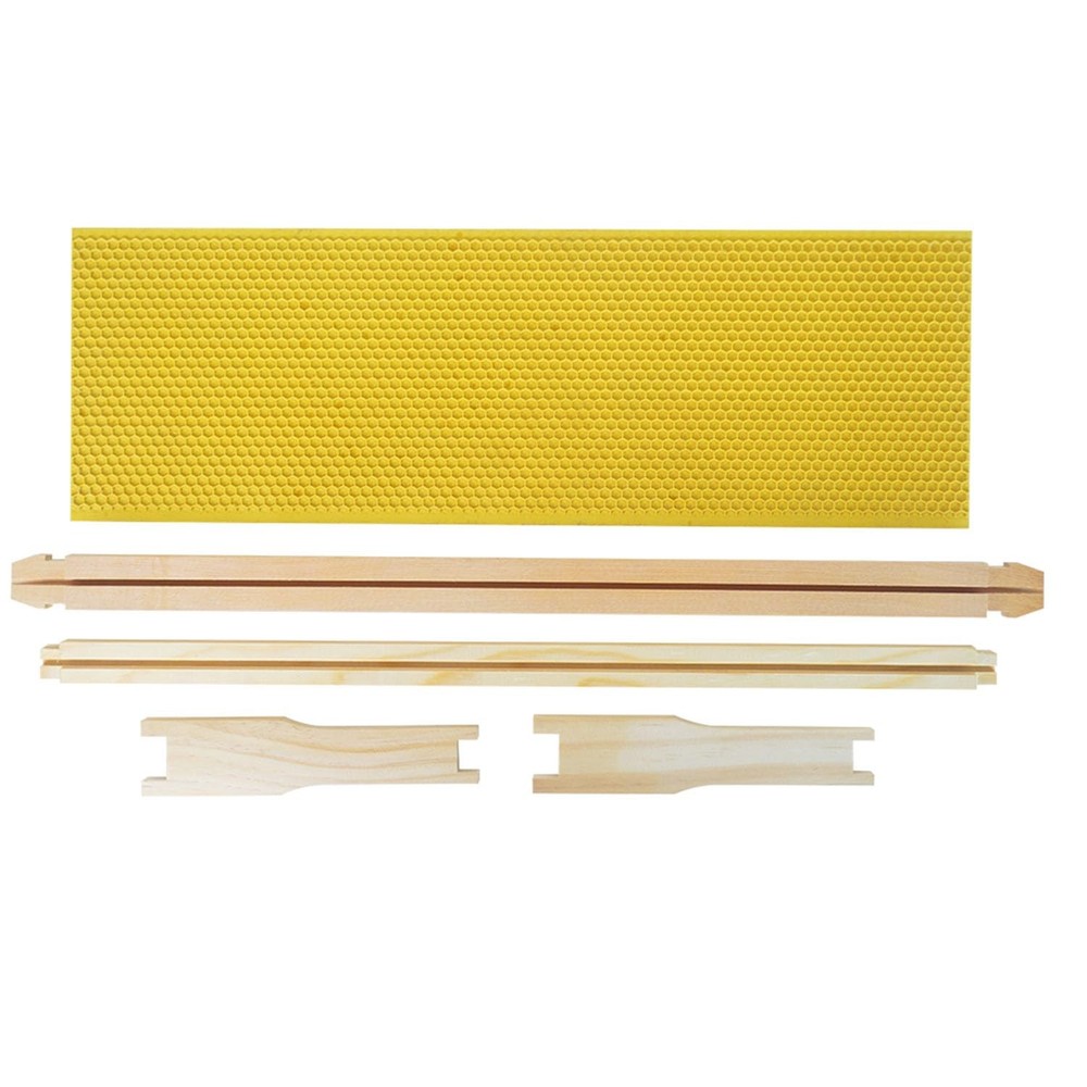 HiveSweet Medium Beehive Frames with Wax Foundations 10 Frames, brown