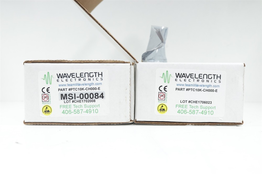 Set of 2x Wavelength Electronics PTC10K-CH000-E Temperature Controller