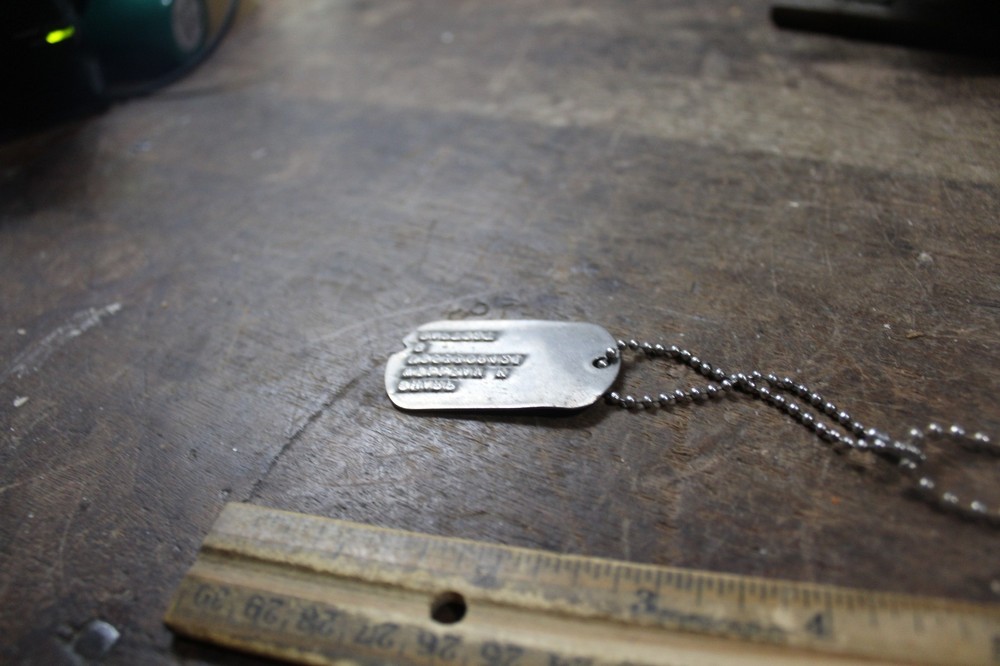 WWII Era Notched Dog Tags William K Sharp Baptist