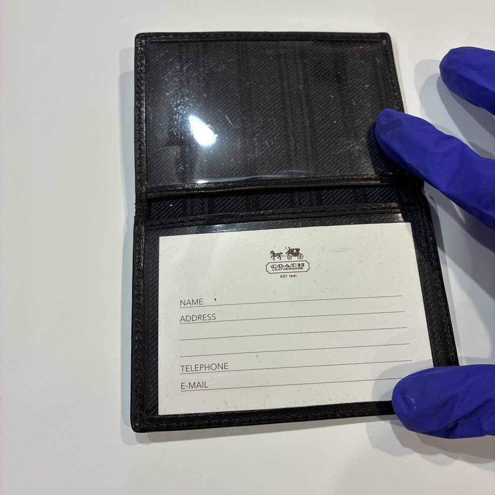 Coach Black Leather ID Case