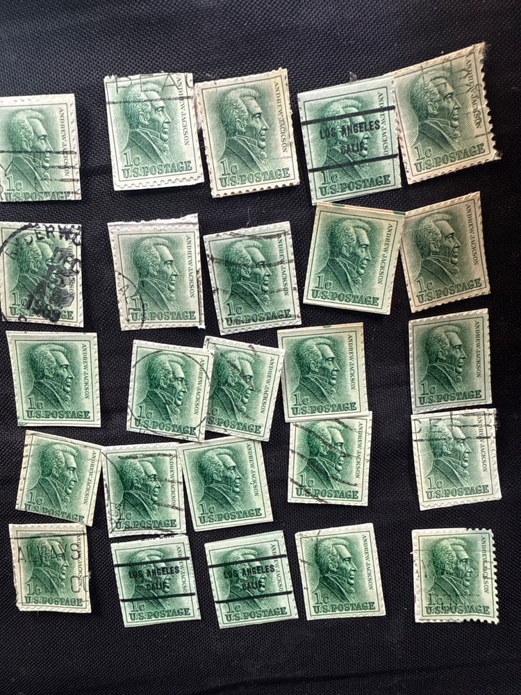 Rare Andrew Jackson one cent stamps 24 quantity