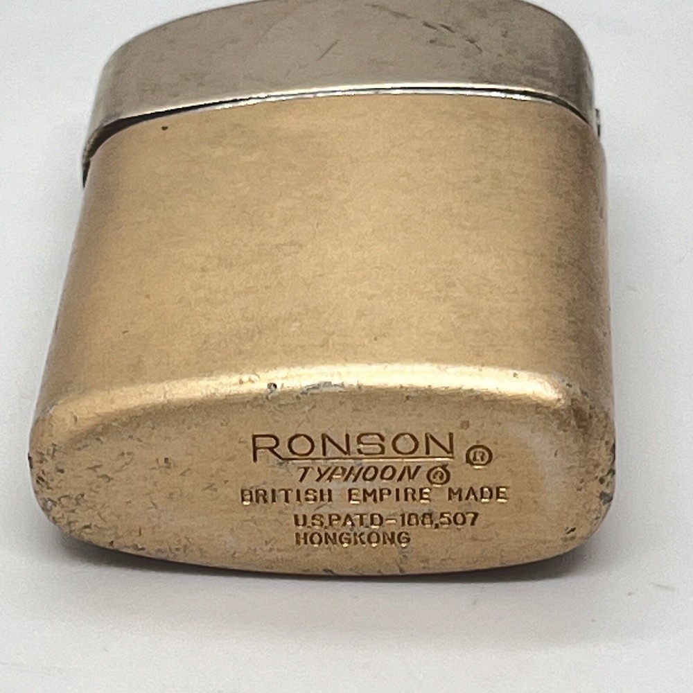 Vintage Ronson Typhoon Gold Tone Lighter Untested