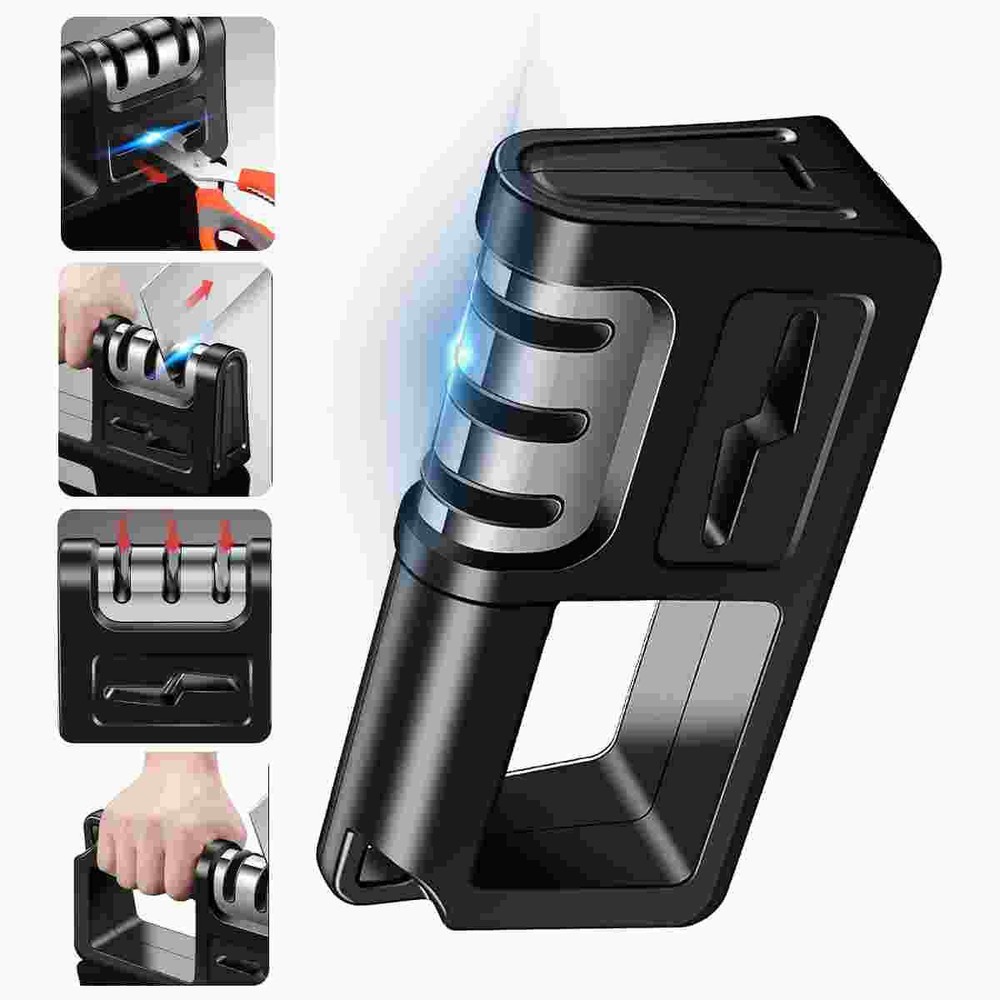 4 Stage Knife Sharpener Professional Ceramic Tungsten Kitchen Sharpening System