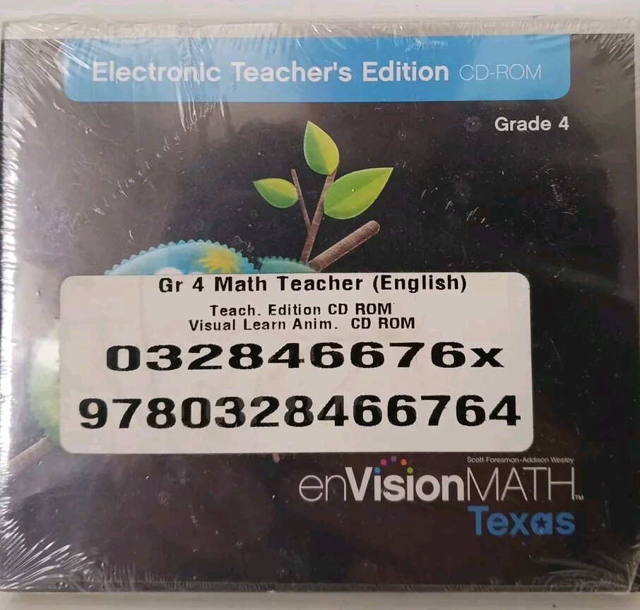 enVision MATH GRADE 4 CD ROM & Teachers Edition SEALED Pearson Scott Foresman