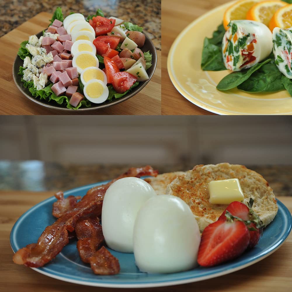 Egglettes Egg Cooker - Hard Boiled Eggs without the Shell, 4 4 Pack, Clear