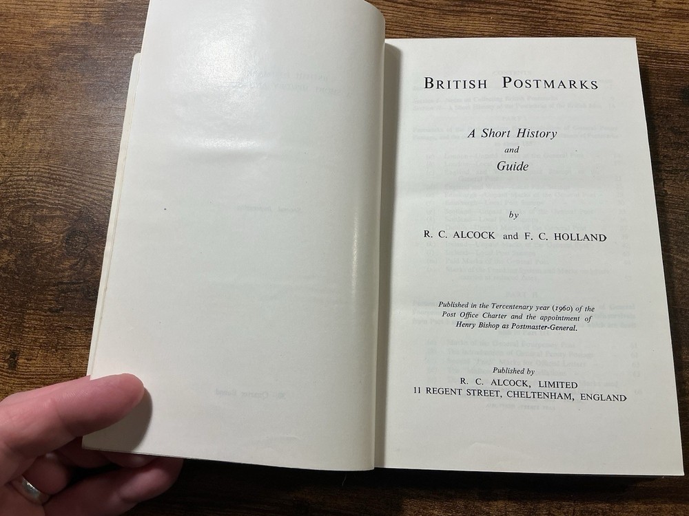 British Postmarks A Short History And Guide By R C Alcock Hardback Book