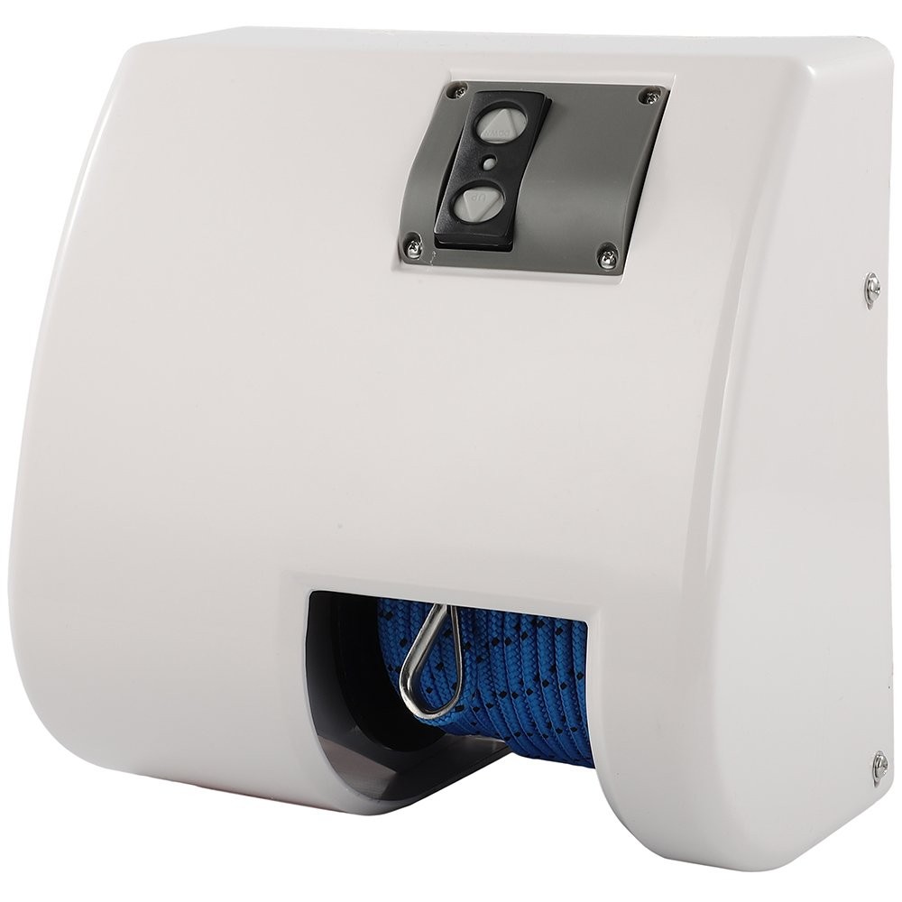 White Boat Electric Anchor Winch 25LBS With Remote Wireless Control