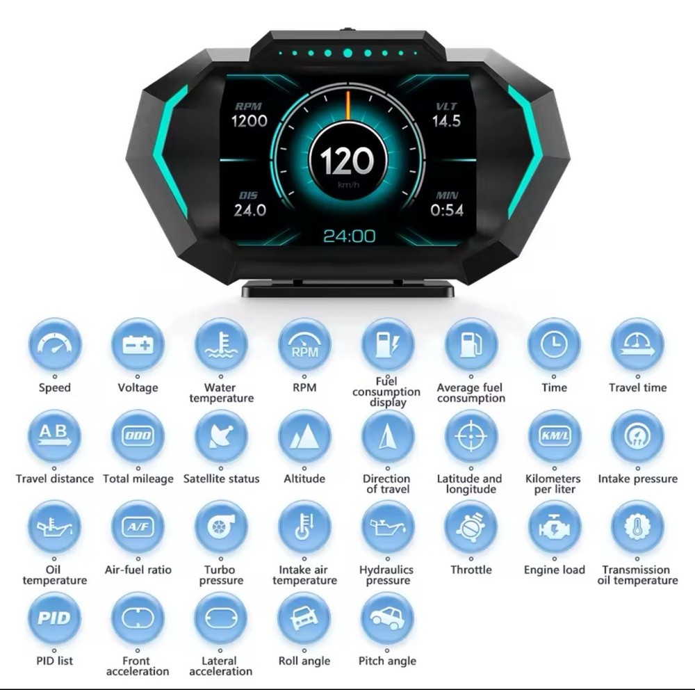 obd2 Gauge Display Head up Display Universal Car Digital Speedometer Tachometer