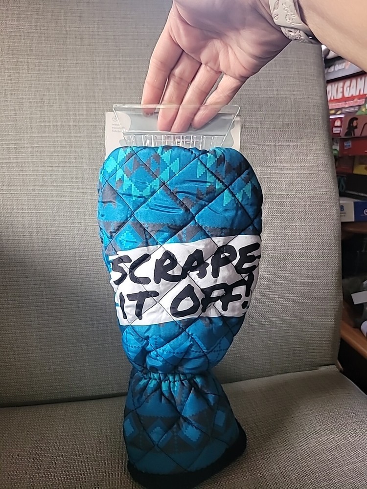 Ice Scrapper With Warm Mitten Glove
