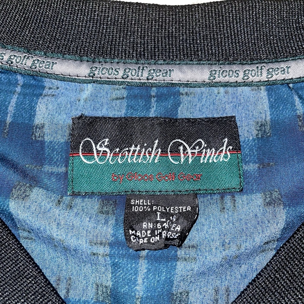 Scottish Winds Mens Large Plaid Check Golf Pullover Long Sleeve CC-487