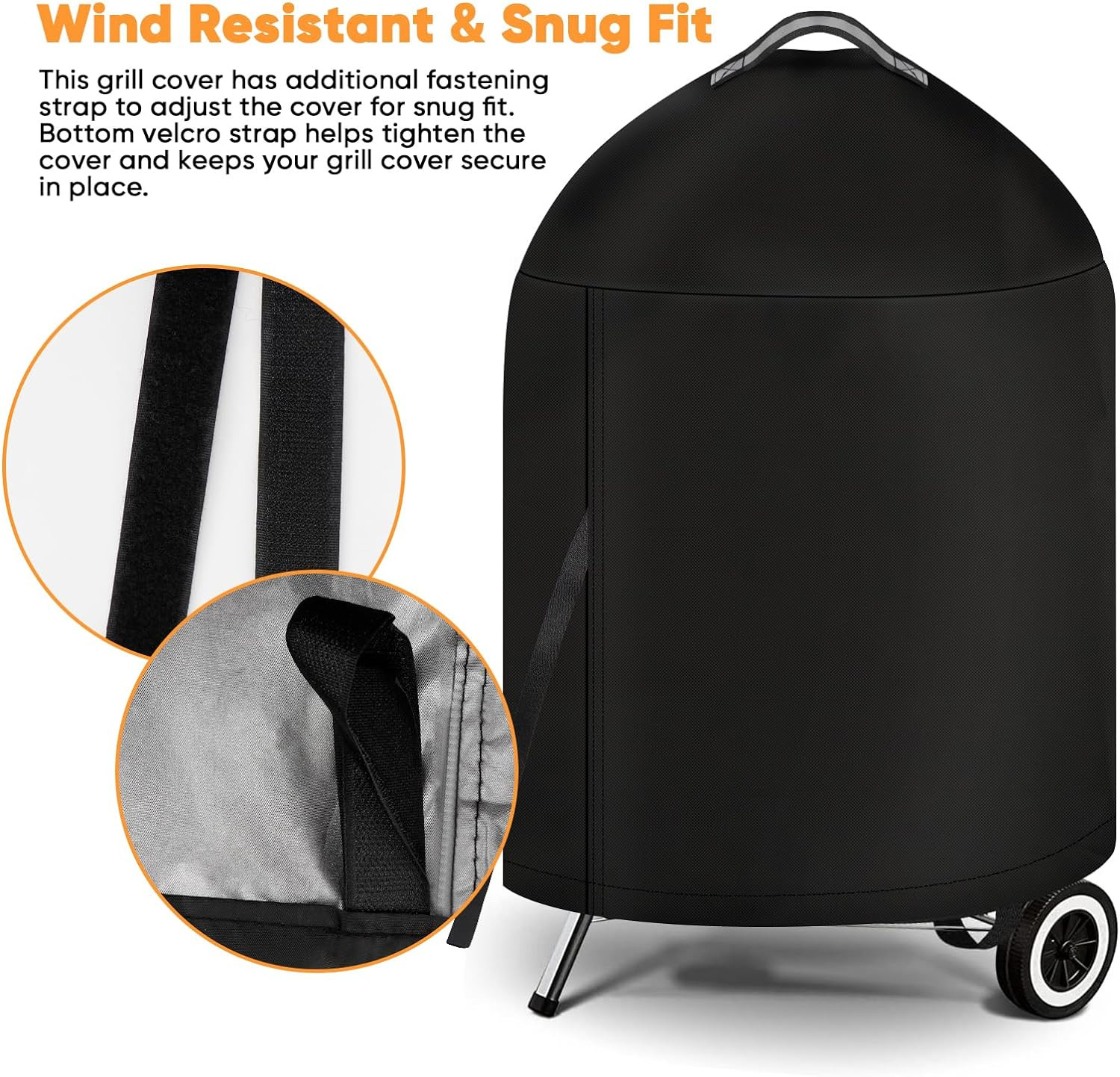 WEBER CHARCOAL KETTLE GRILL COVER 22" Griddle Hood Stand Heavy Duty Waterproof