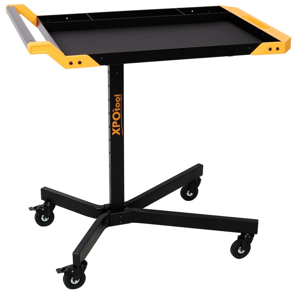 Adjustale Height Mobile Work Table Rolling Tool Tray Table for Repair Shops DIY