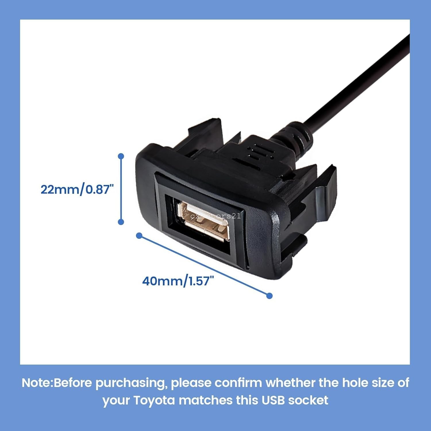 USB Port Car Charger Power Outlet Dash Panel Mount For Toyota Tacoma Hilux 05-14