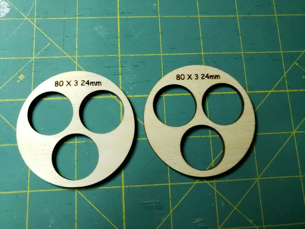 BT-80 X Three "E" Centering Ring Set For Estes model rocket kits cluster mount.