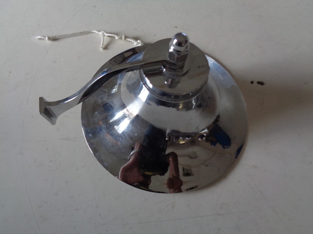 8" CHROME SHIP FOG BELL PERKO    NO MOUNT