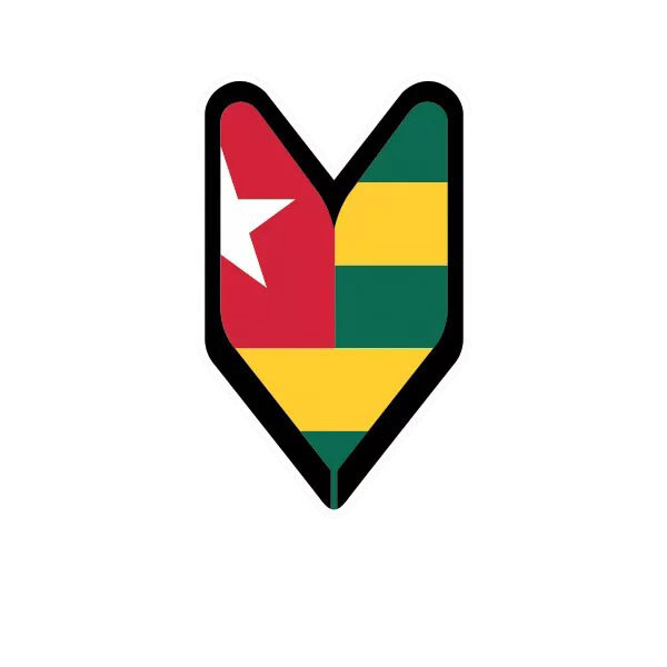 Togolese Driver Badge Sticker Decal