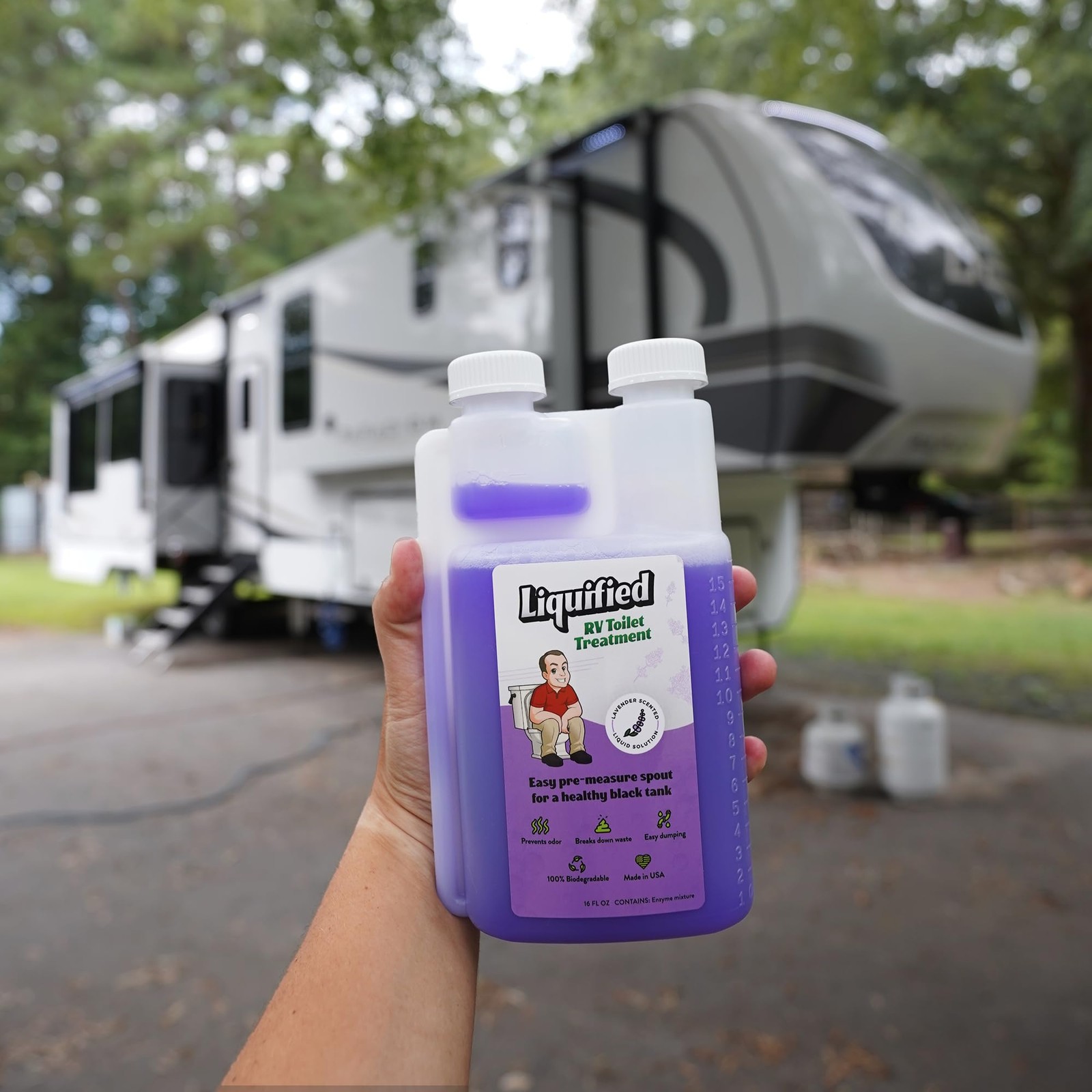 Liquified RV Toilet Treatment - Black Holding Tank Digester - Odor Eliminato...