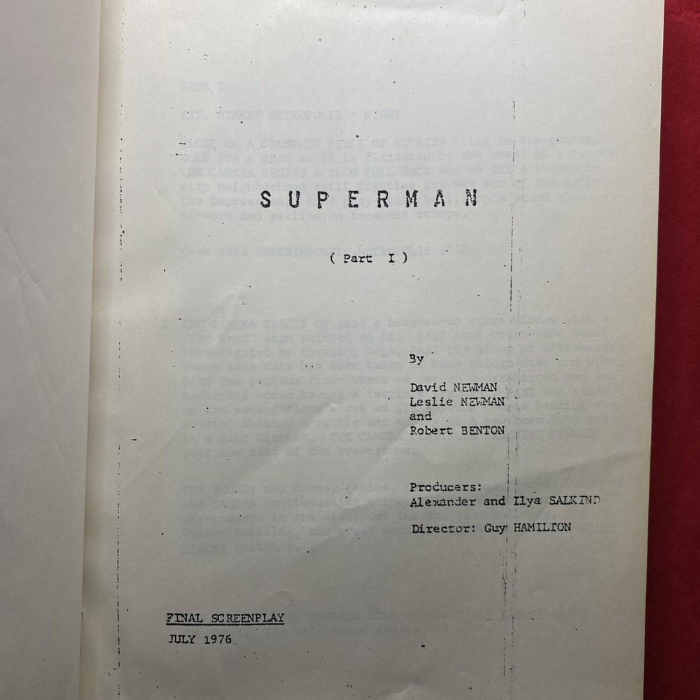 Bound Superman Final Screenplay 1976