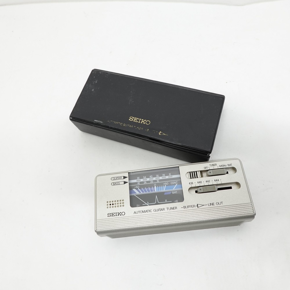 SEIKO AUTOMATIC GUITAR TUNER ST-388 Silver