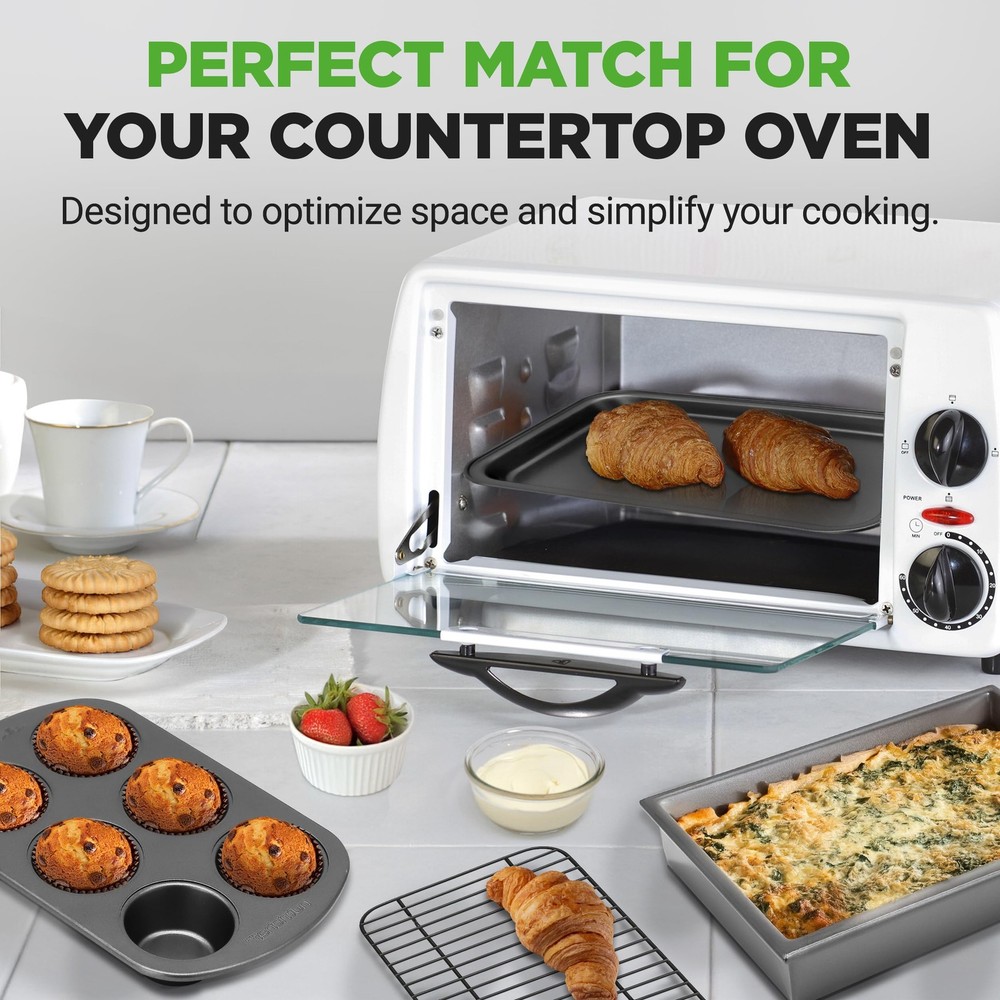 NutriChef 6-Piece Toaster Oven Bakeware Set
