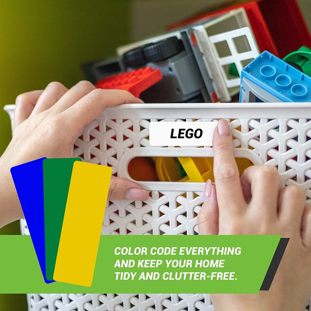Rectangle Color Coding 3x1 Inch Labels to Write On Crafts Decoration Stickers