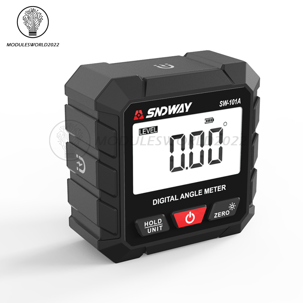 Digital Angle Gauge Protractor Inclinometer Rechargeable Level Box Gauge 4*90°