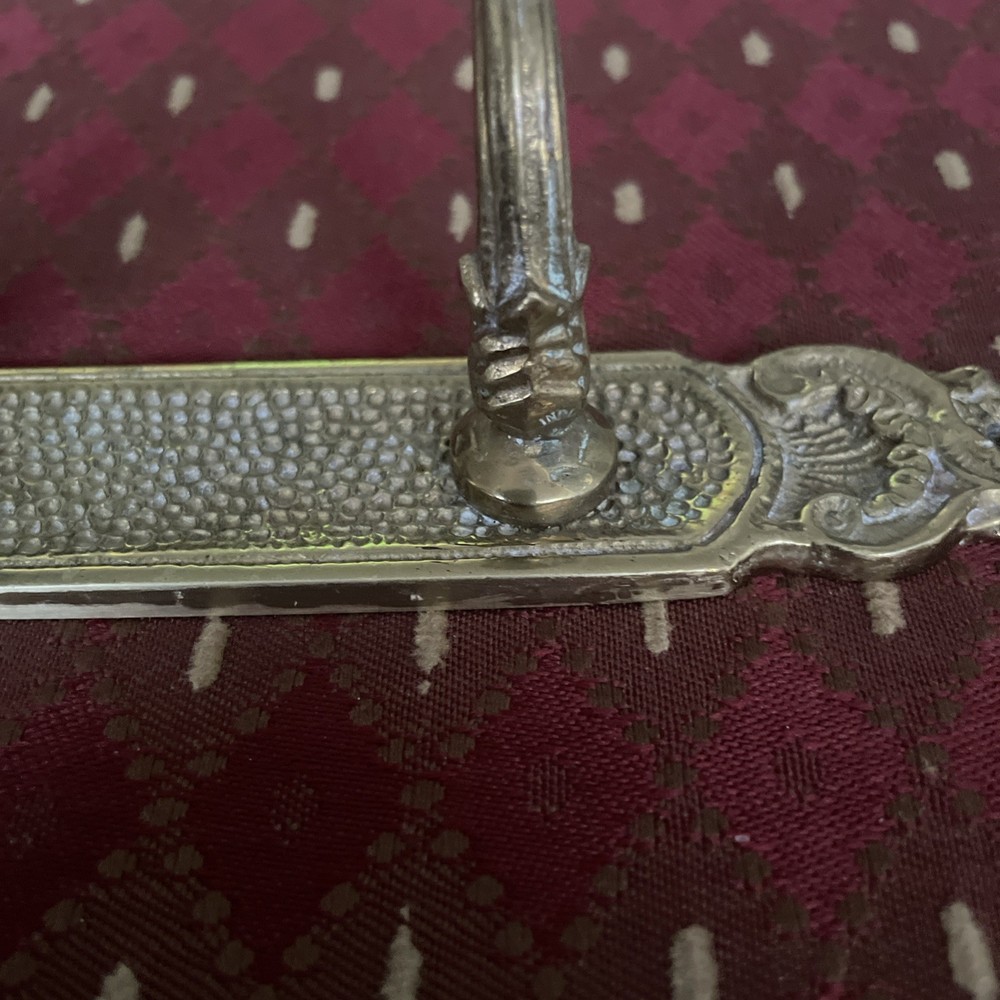 Vintage Brass 3 Hook Ornate Bracket W/ Pineapple Tips 10”