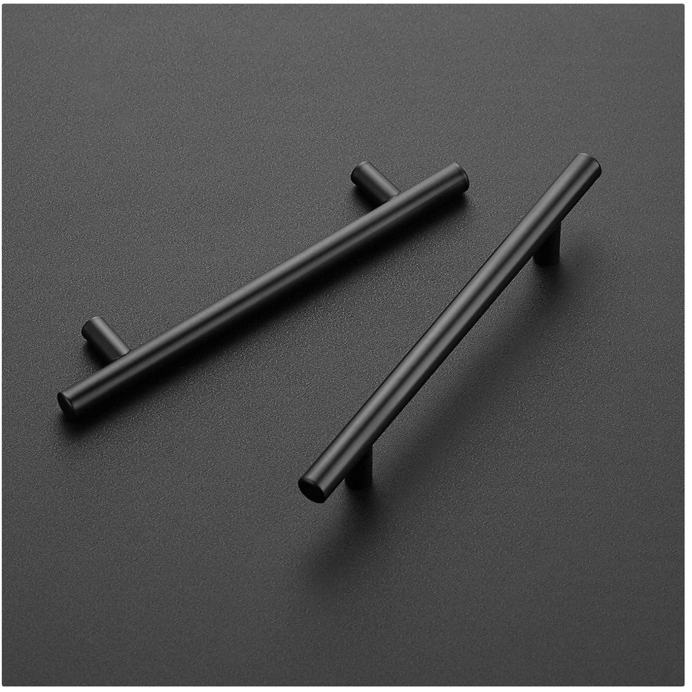 30 Pack Matte Black Cabinet Pulls - 7.38" Length