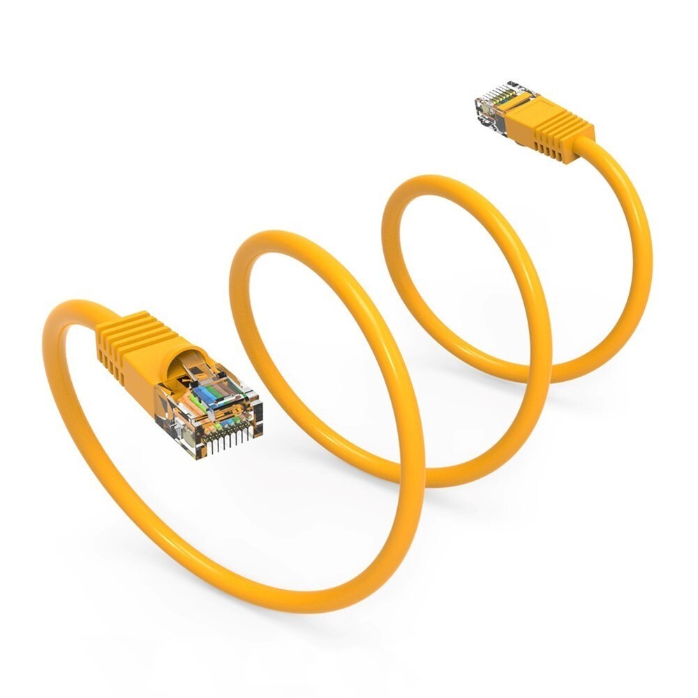 9FT Cat5E RJ45 Ethernet LAN Network UTP Snagless Patch Cable Pure Copper Yellow