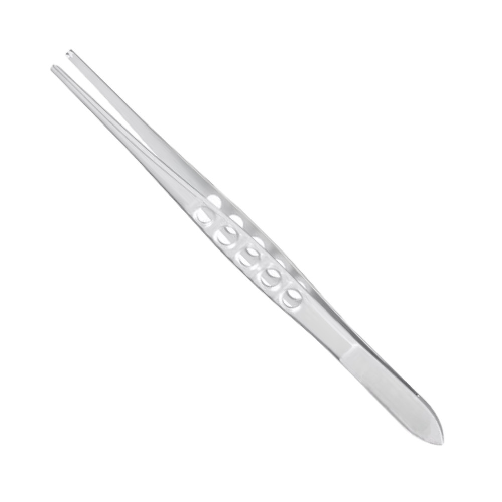 Standard Tissue Forceps, 5.5", Straight, Delicate, 1x2 Teeth, Light, Premium